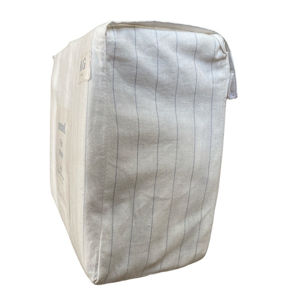 Nestwell Pinstripe King size 3-pcs Duvet Cover set Cotton/linen blended NEW - Picture 10 of 10